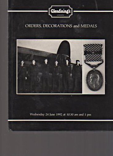 Glendinings June 1992 Orders, Decorations & Medals