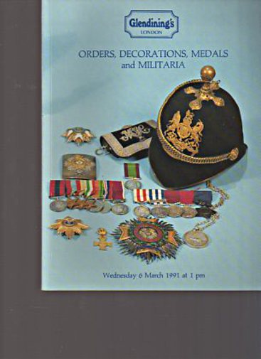 Glendinings March 1991 Orders, Decorations & Medals & Militaria