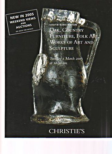 Christies March 2005 Oak, Country Furniture, Folk Art, Sculpture - Click Image to Close