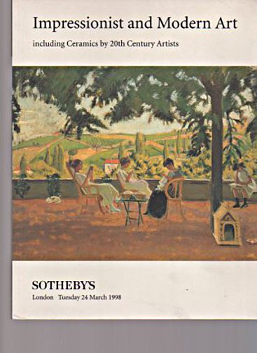 Sothebys 1998 Impressionist & Modern Art, Ceramics