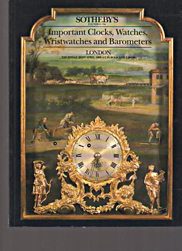 Sothebys 1988 Important Clocks, Watches & Wristwatches
