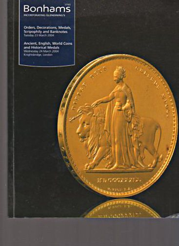 Bonhams 2004 Orders, Decorations, Medals, Banknotes & Coins