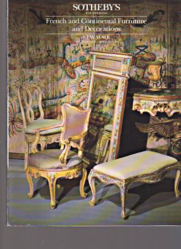 Sothebys 1990 French & Continental Furniture & Decorations
