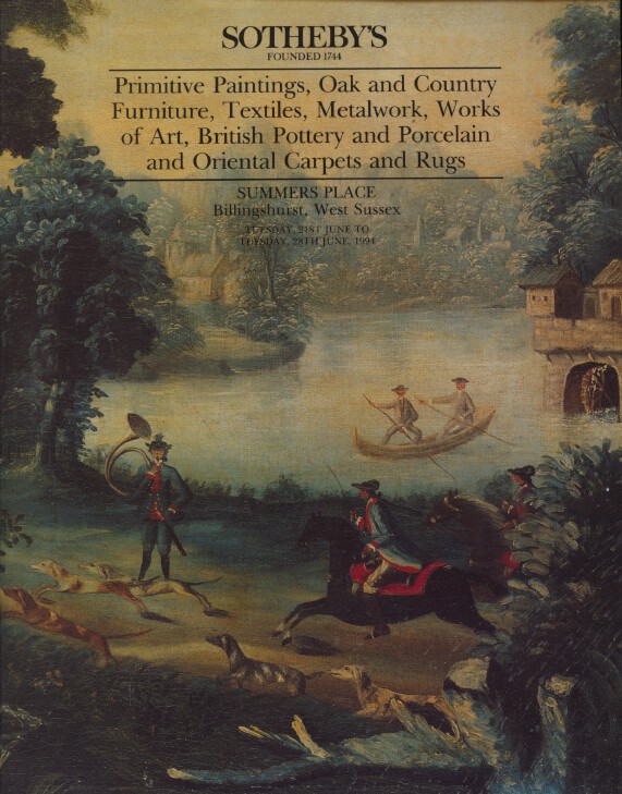 Sothebys June 1994 Primitive Paintings, Oak Furniture, Metalwork, Pottery …