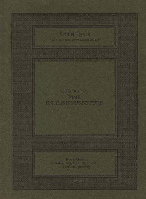 Sothebys November 1980 Fine English Furniture - Click Image to Close