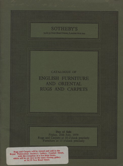 Sothebys July 1979 English Furniture and Oriental Rugs and Carpets