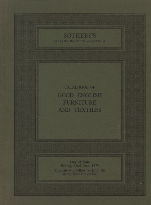 Sothebys June 1979 Good English Furniture and Textiles