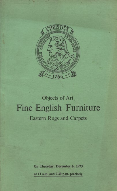 Christies December 1973 Fine English Furniture Eastern Rugs & Carpets - Click Image to Close