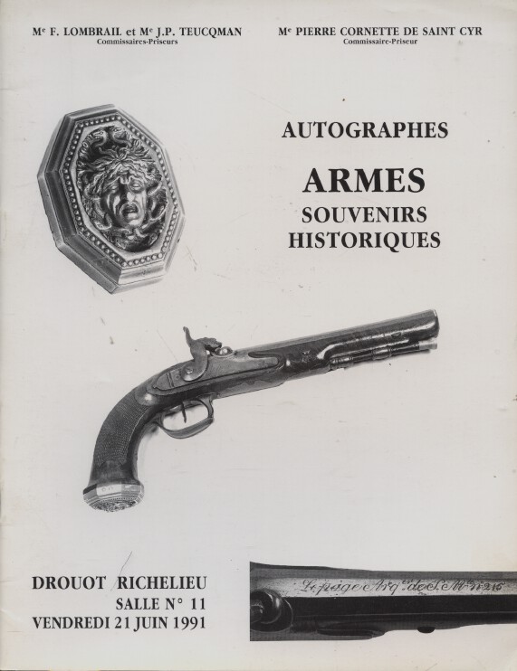 Lombrail - Teucquam June 1991 Arms, Historic Souvenirs, Autographs
