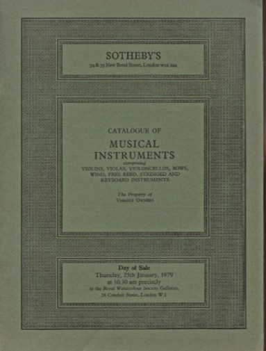 Sothebys 1979 Musical Instruments