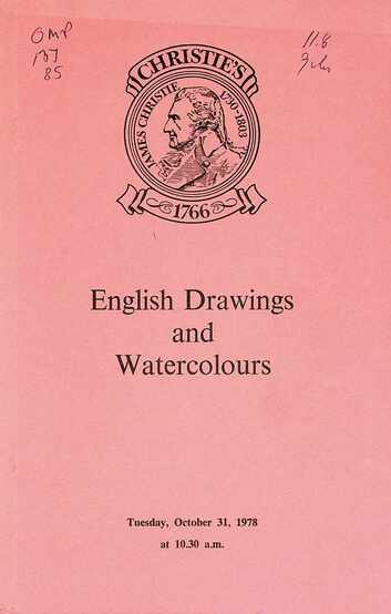 Christies October 1978 English Drawings & Watercolours