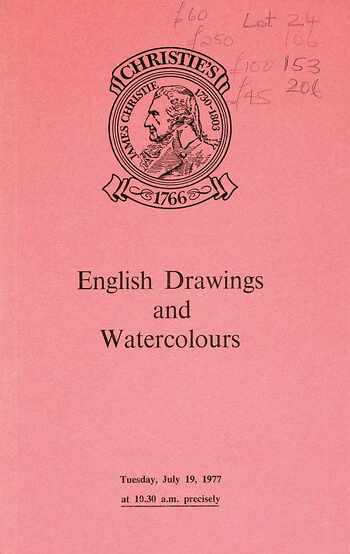 Christies July 1977 English Drawings & Watercolours