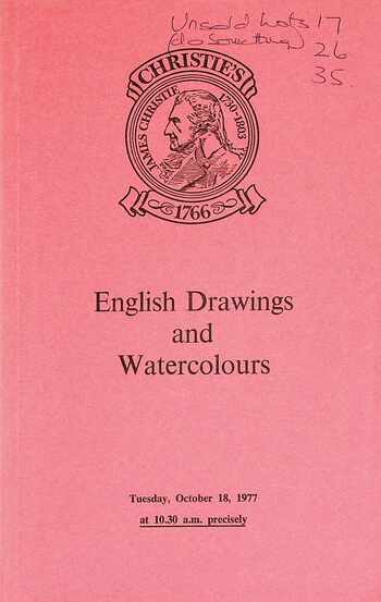 Christies October 1977 English Drawings & Watercolours