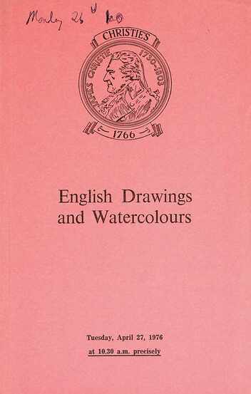 Christies April 1976 English Drawings & Watercolours