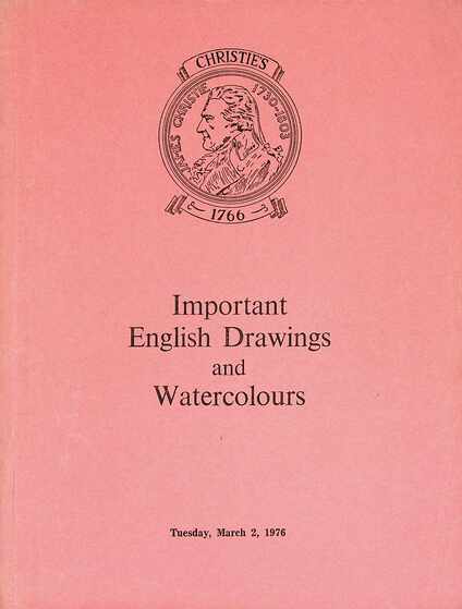 Christies March 1976 Important English Drawings & Watercolours