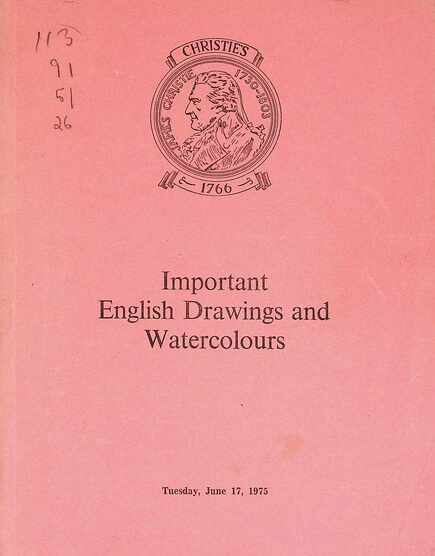 Christies June 1975 Important English Drawings & Watercolours