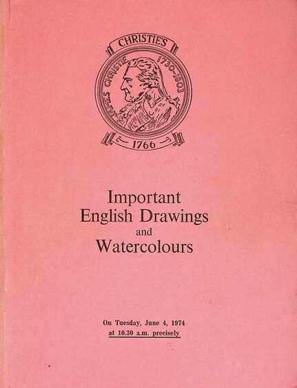 Christies June 1974 Important English Drawings & Watercolours