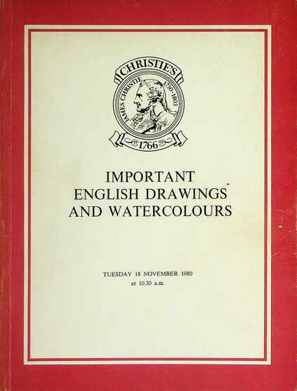 Christies November 1980 Important English Drawings & Watercolours