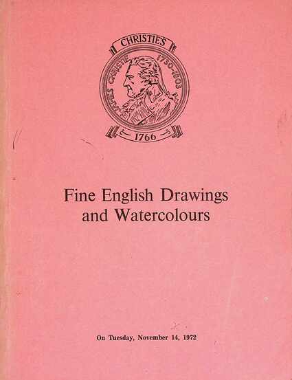 Christies November 1972 Fine English Drawings & Watercolours