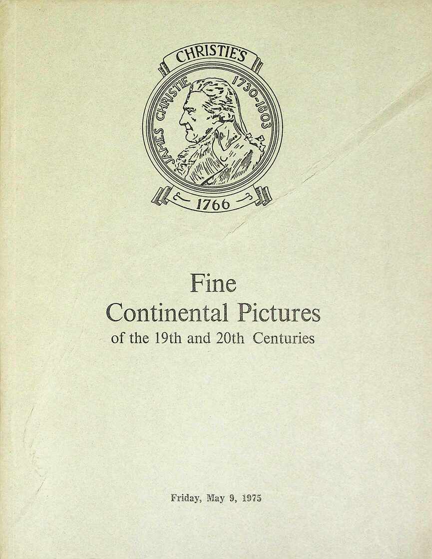 Christies May 1975 Fine Continental Pictures of the 19th & 20th Centuries