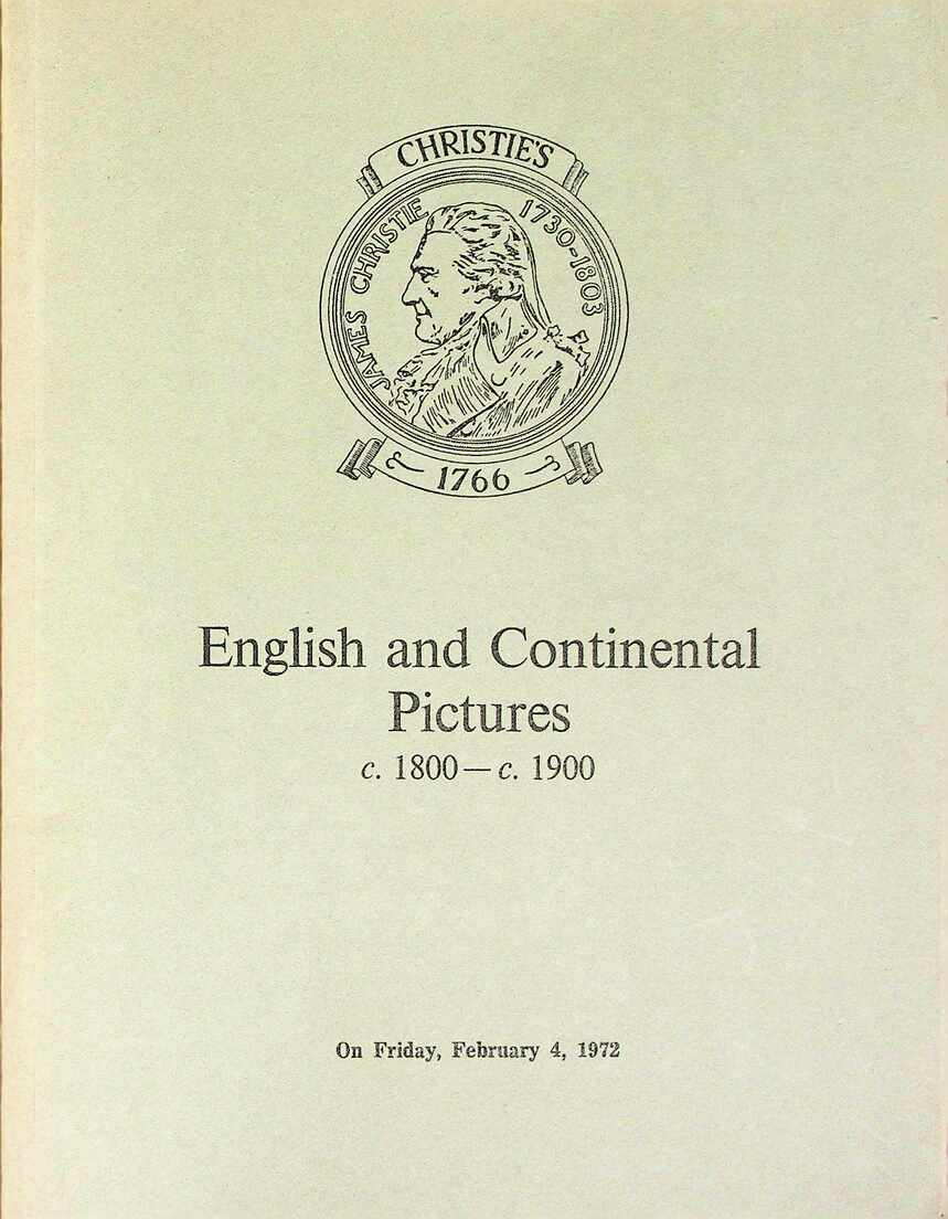 Christies February 1972 English & Continental Pictures 1800 - 1900