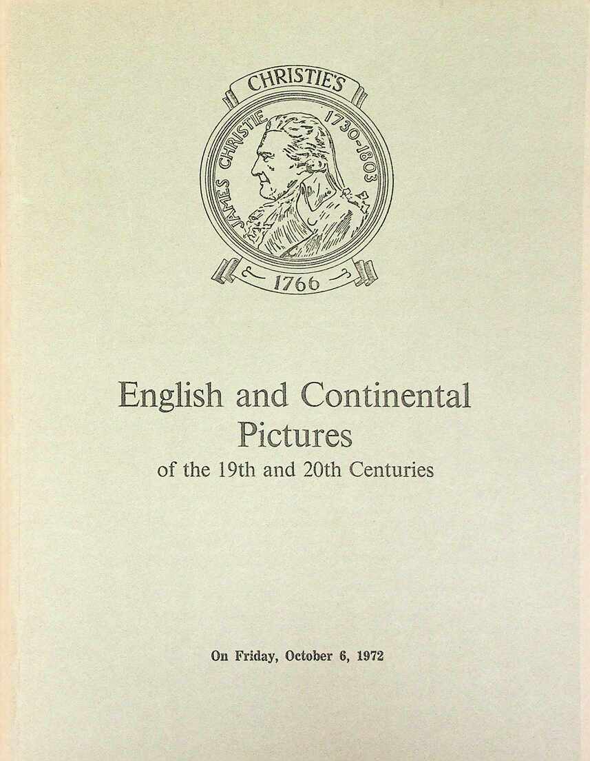 Christies October 1972 English & Continental Pictures of the 19th & 20th