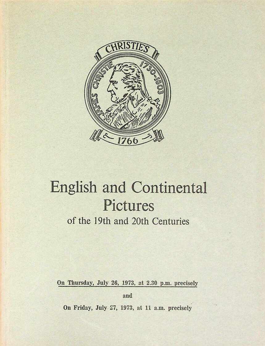 Christies July 1973 English & Continental Pictures