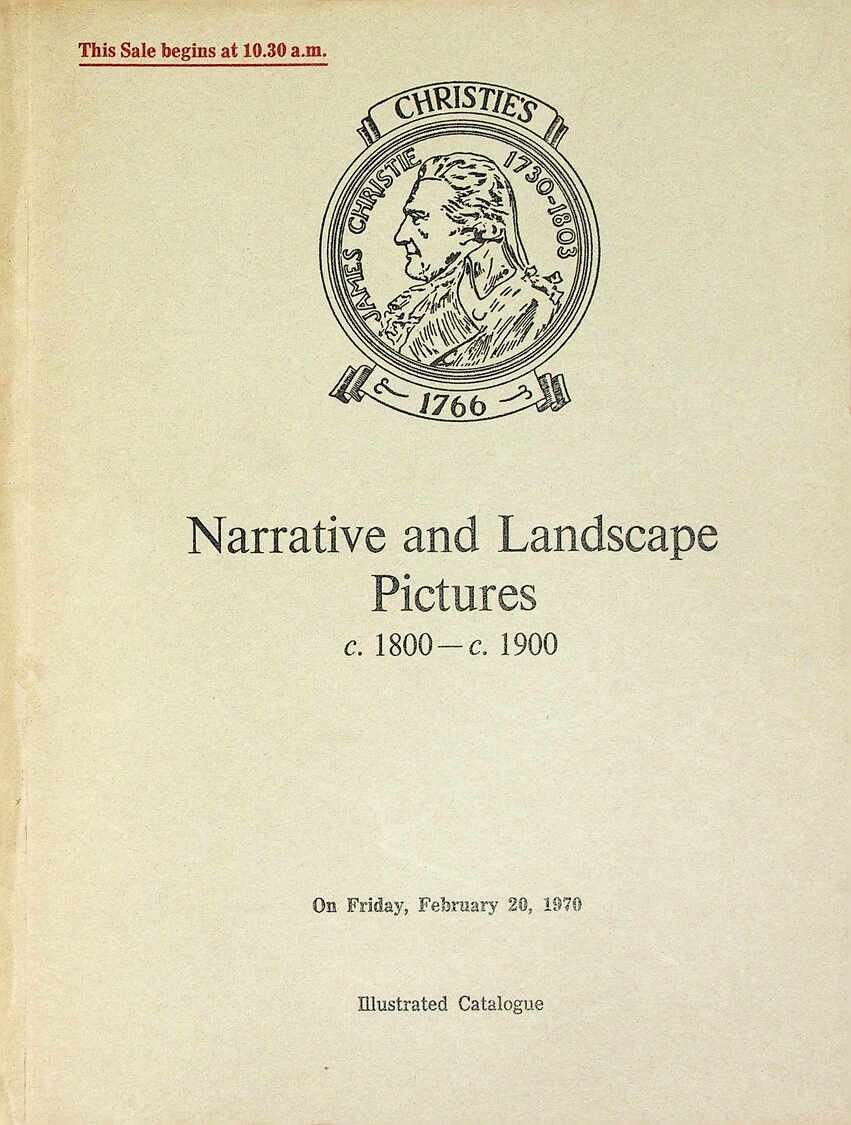 Christies February 1970 Narrative & Landscape Pictures c. 1800 - c. 1900