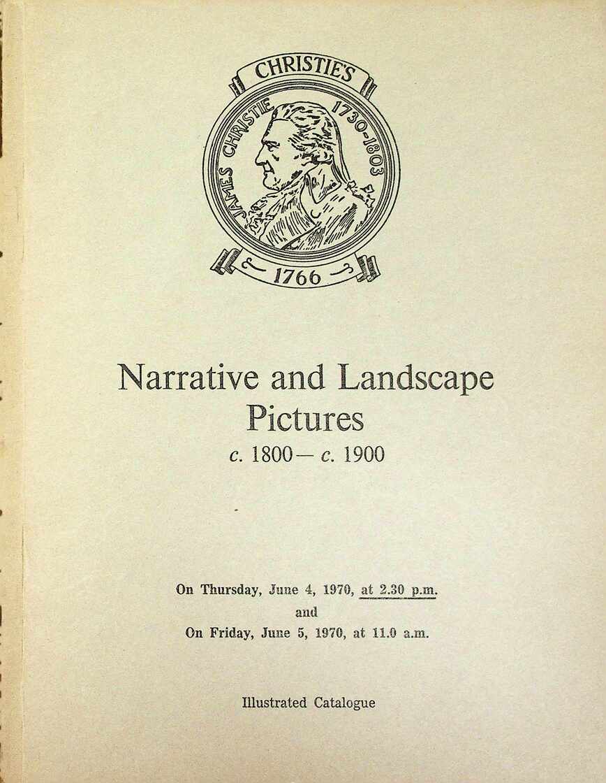 Christies June 1970 Narrative & Landscape Pictures c. 1800 - c. 1900