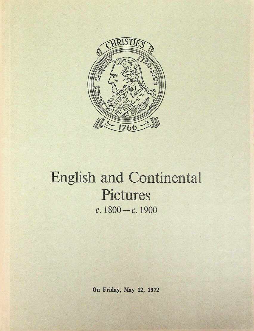 Christies May 1972 English & Continental Pictures c. 1800 - c. 1900