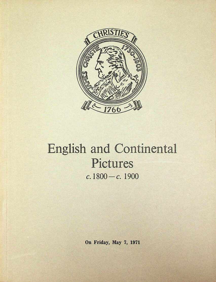 Christies May 1971 English & Continental Pictures c. 1800 - c. 1900