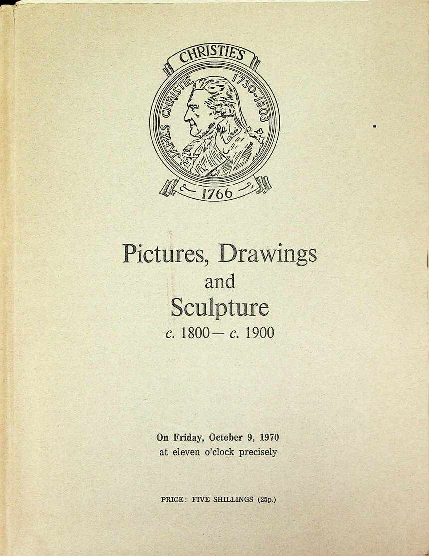 Christies October 1970 Pictures, Drawings & Sculpture c.1800 - c. 1900