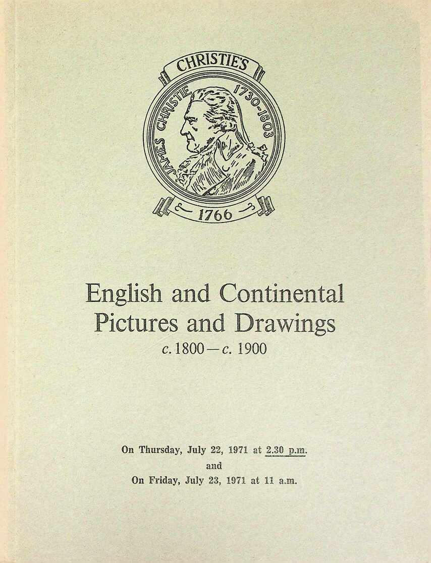 Christies July 1971 English & Continental Pictures and Drawings