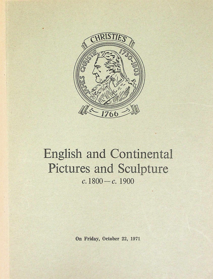 Christies October 1971 English & Continental Pictures and Drawings