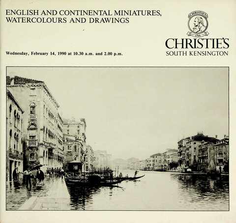 Christies Feb 1990 English & Continental Miniatures, Watercolours & Drawings
