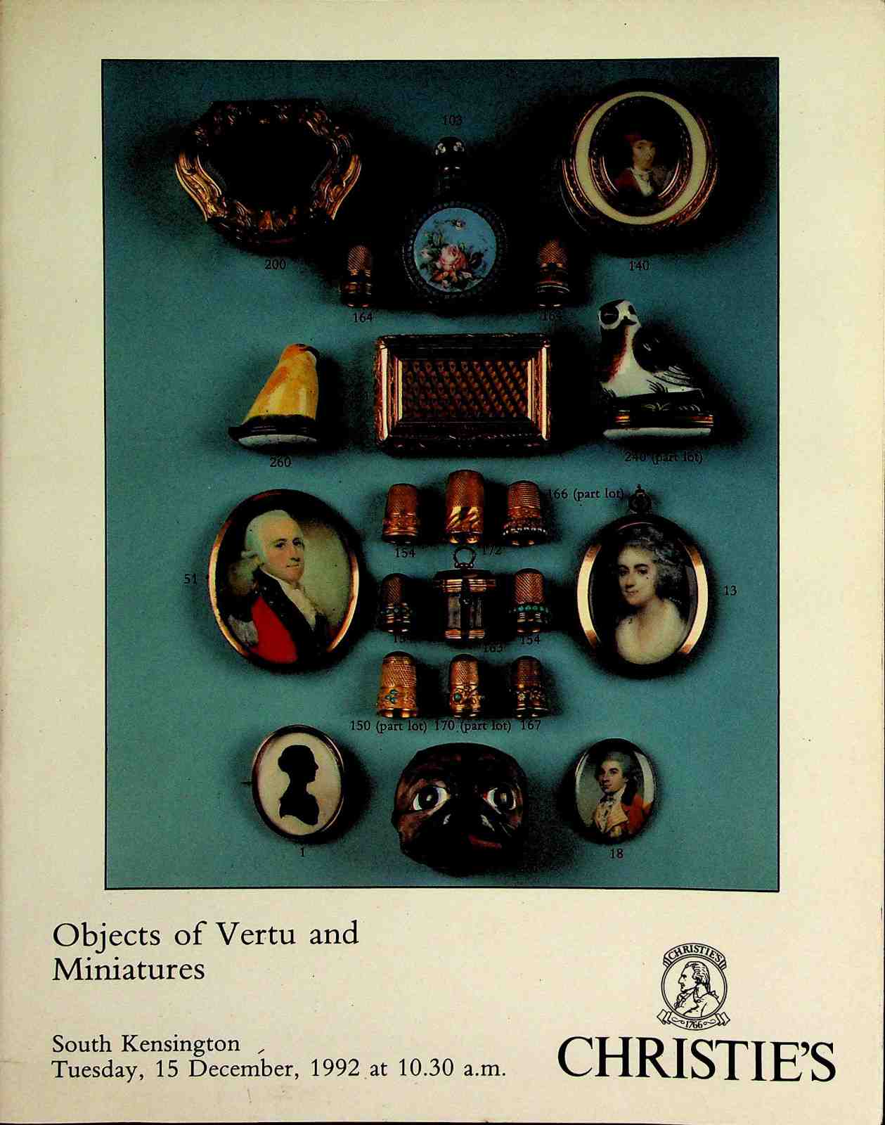 Christies December 1992 Objects of Vertu & Miniatures