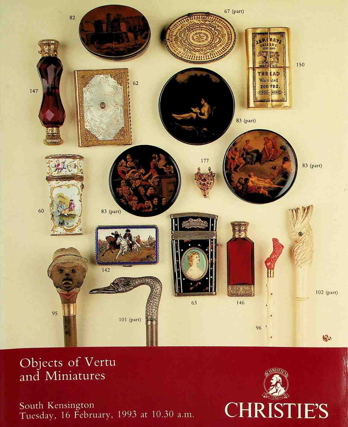 Christies February 1993 Objects of Vertu & Miniatures