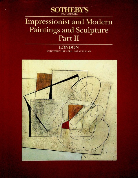 Sothebys April 1987 Impressionist & Modern Paintings and Sculpture Part II