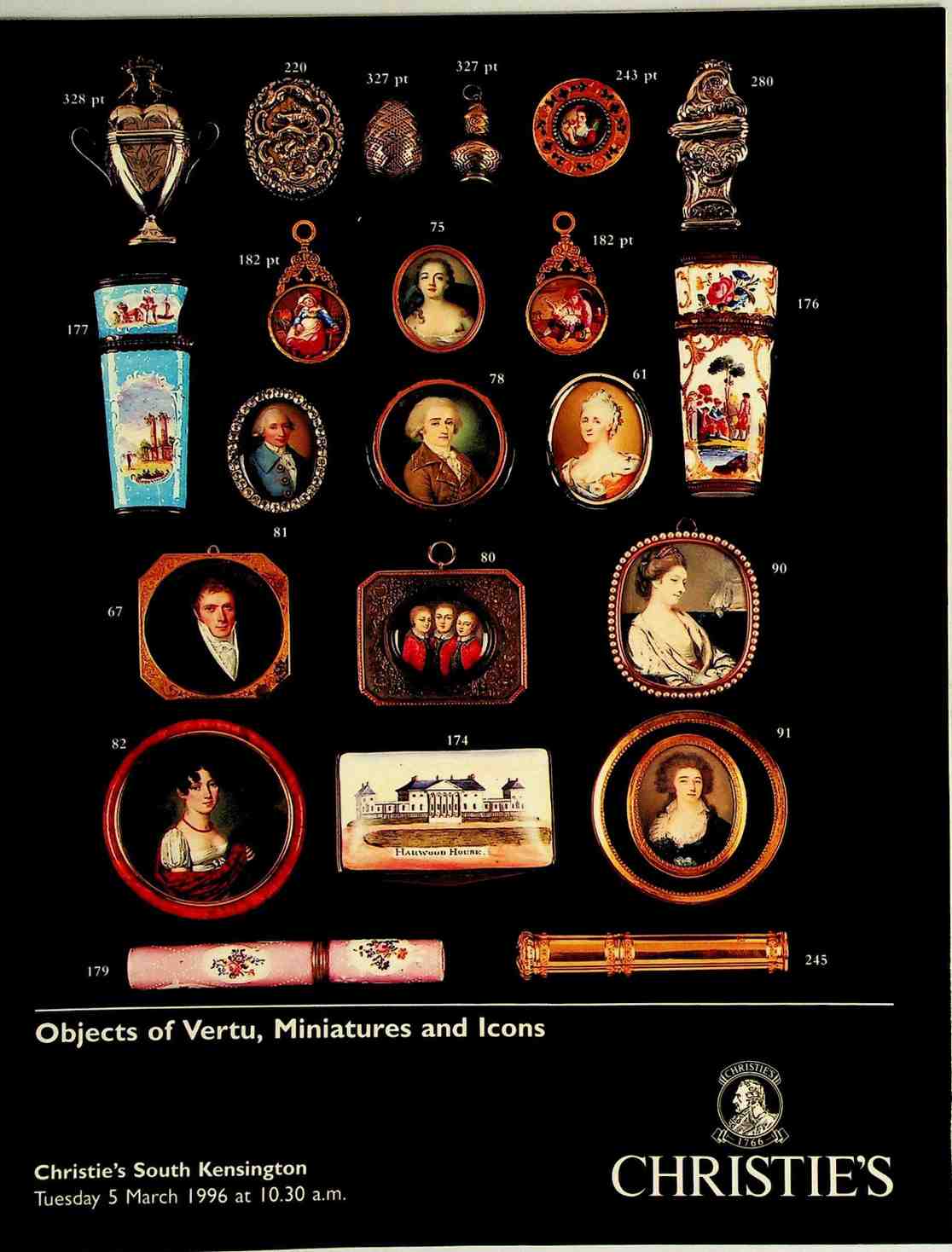 Christies March 1996 Objects of Vertu, Miniatures & Icons