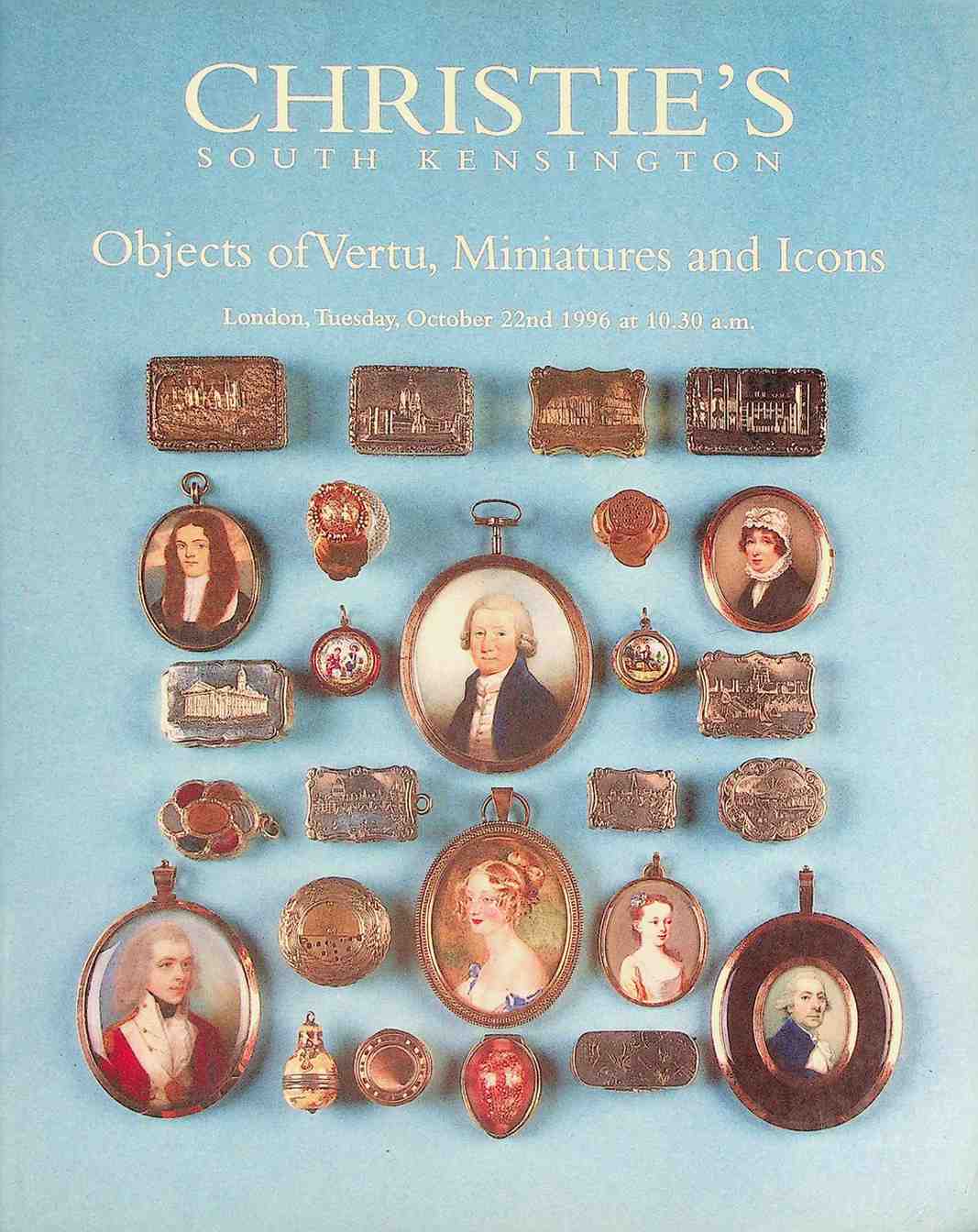Christies October 1996 Objects of Vertu, Miniatures & Icons