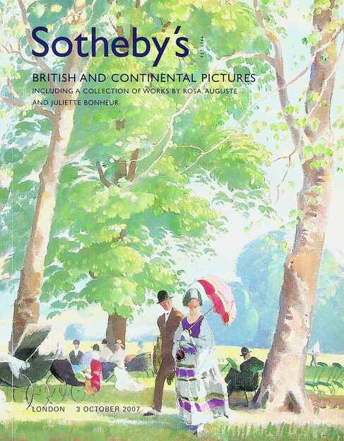 Sothebys Oct 2017 British & Continental Pictures inc. Rosa, Auguste and Juliette