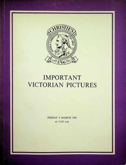 Christies March 1981 Important Victorian Picture
