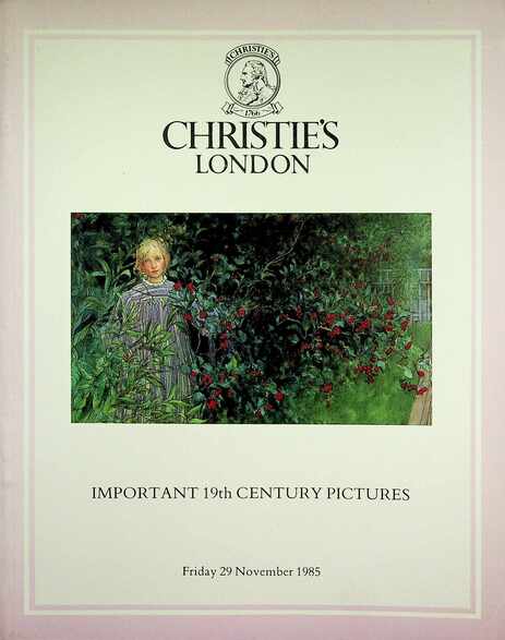 Christies November 1985 Important 19th Century Pictures