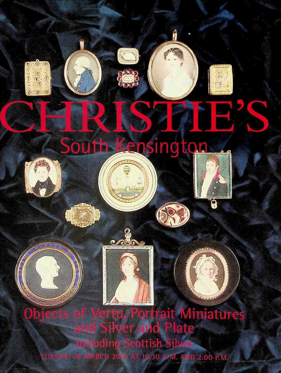 Christies March 2003 Objects of Vertu, Portrait Miniatures etc.