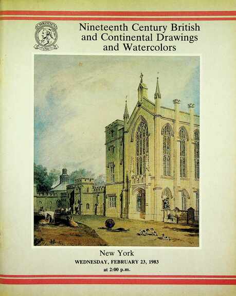 Christies February 1983 19th Century British & Continental Drawings