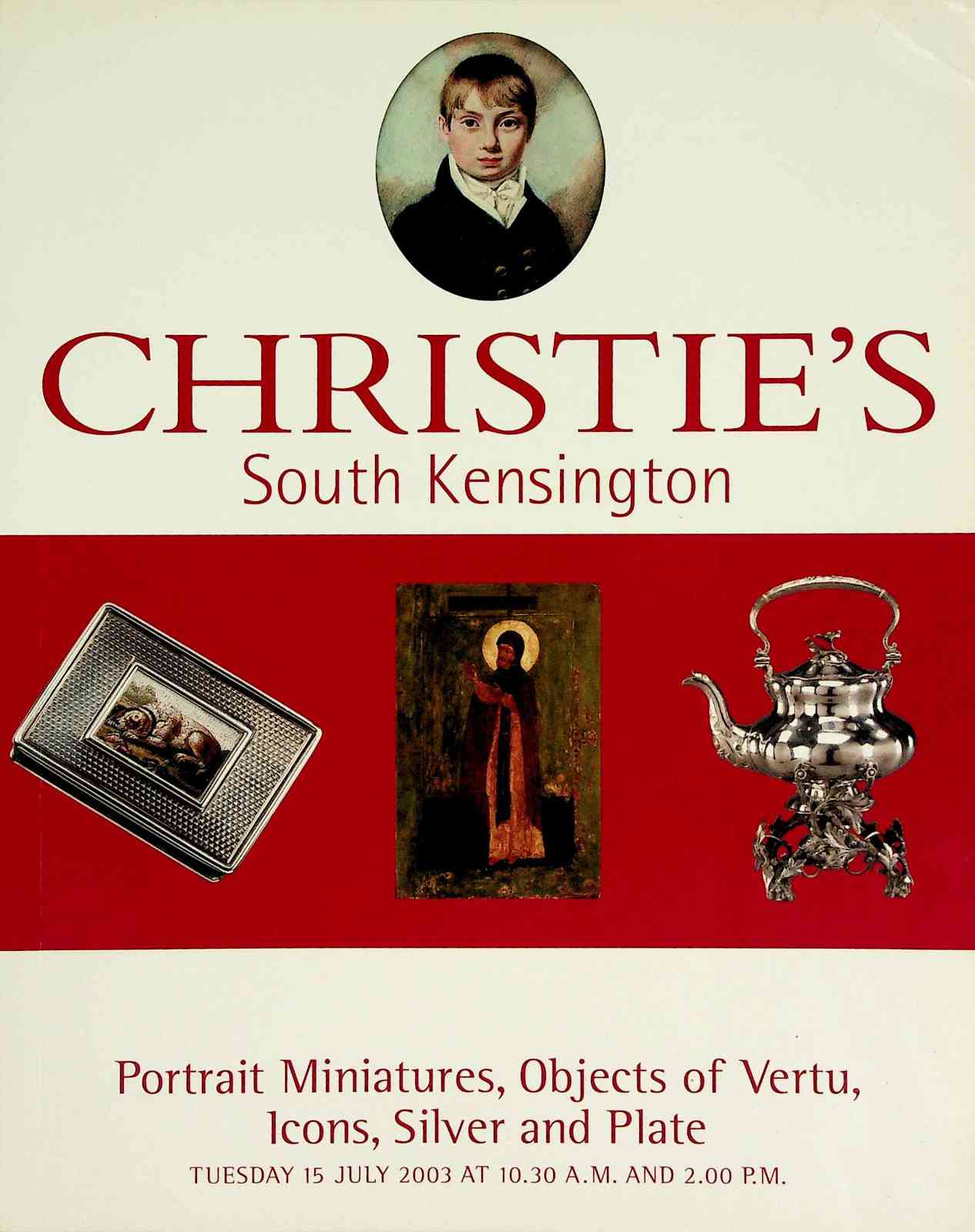 Christies July 2003 Portrait Miniatures, Objects of Vertu etc.