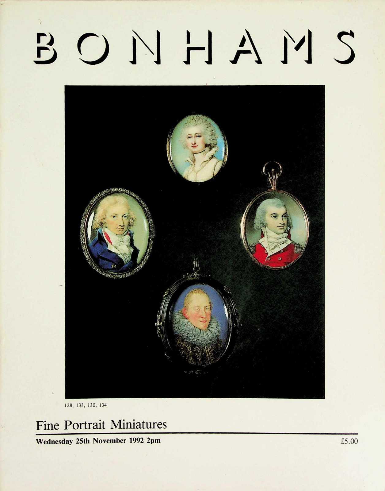 Bonhams November 1992 Fine Portrait Miniatures