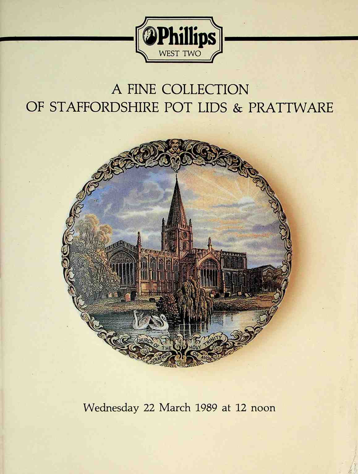 Phillips March 1989 Fine Collection of Staffordshire Pot Lids & Prattware
