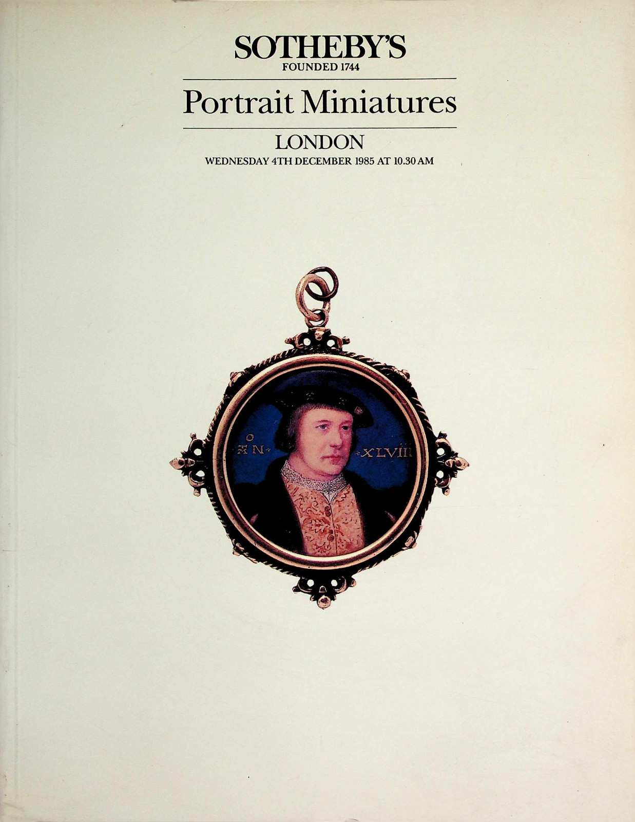 Sothebys December 1985 Portrait Miniatures