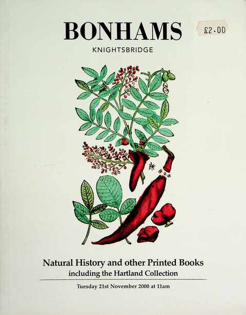 Bonhams Nov 2000 Natural History & other Printed Books inc. Hartland Collection